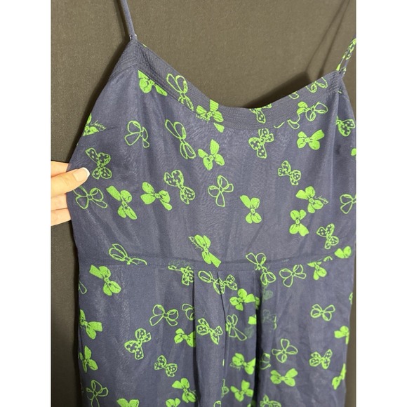 Juicy Couture Vintage Blue with Green Bows Silk Dress 12 NWT babydoll Holiday - Picture 5 of 16